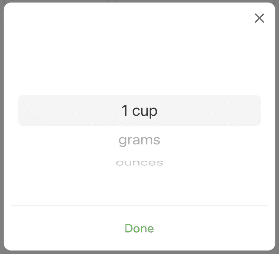 Logging a food eaterpad